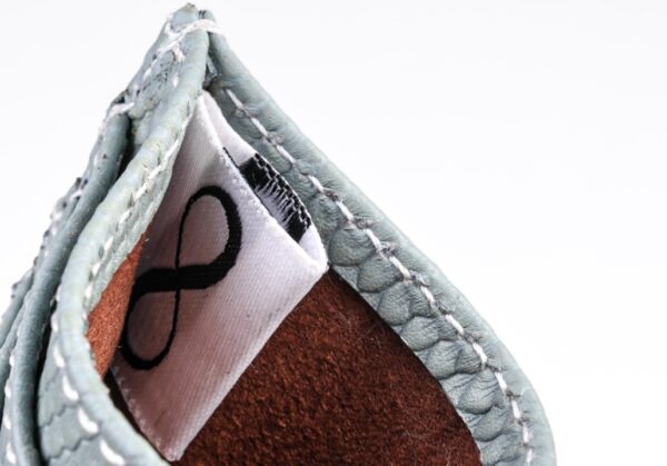 Leather Card holder Baby-Blue - Image 3