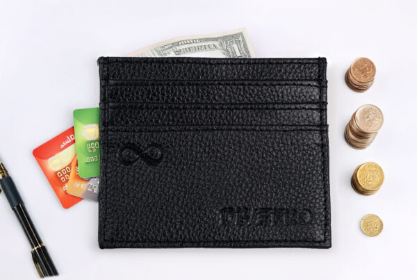 Leather Card holder black