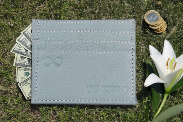 Leather Card holder Baby-Blue