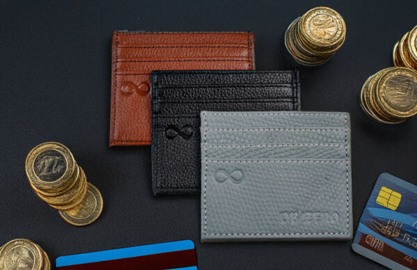 Leather Card holder Baby-Blue - Image 5