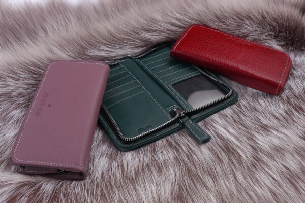 Sheep Leather Zipper-wallet